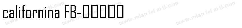 californina FB字体转换